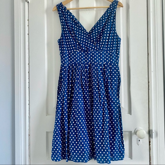 Molly Bracken — Blue & White Polka Dot Dress - Picture 2 of 5